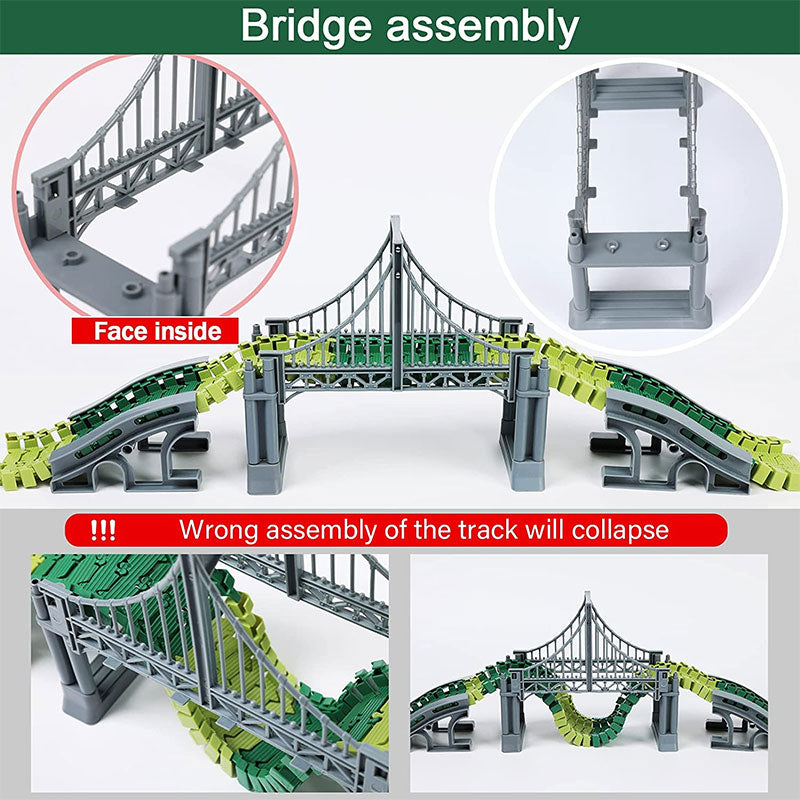 Dinosaur Electric Flexible Rail Track Toy 183 Piece Set